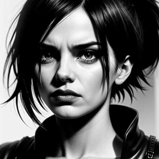 Sinister Crying Face in Punk Style