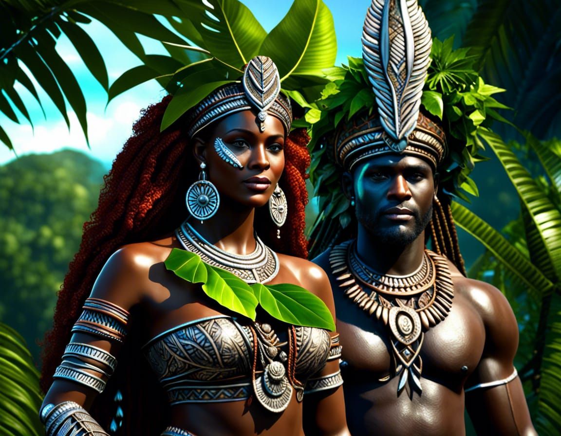 Melanesian Nature Gods: A Divine Couple in Unreal Engine