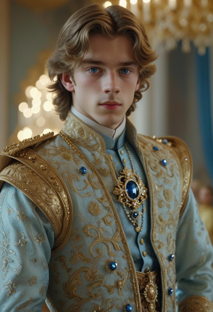 French Prince Portrait in Cinematic Film Style