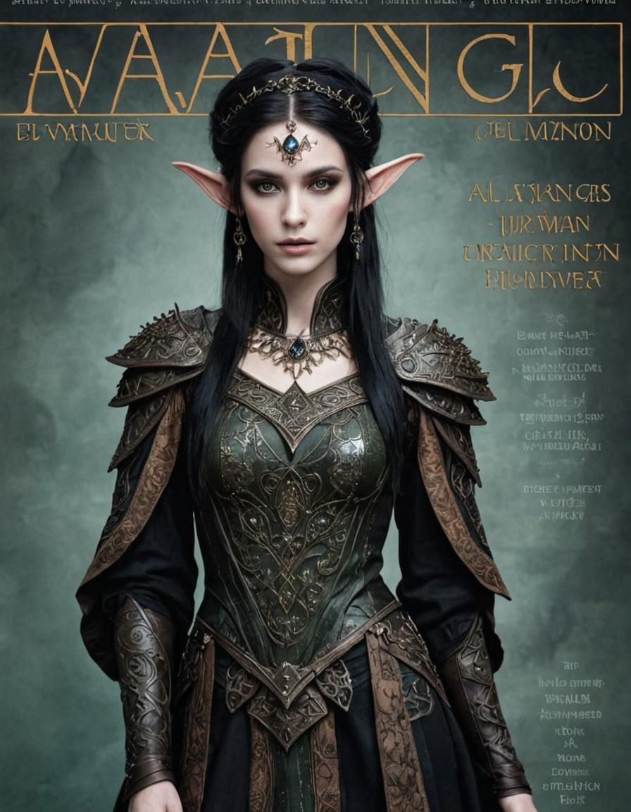 Elvish Fashion Glamour Magazine Cover