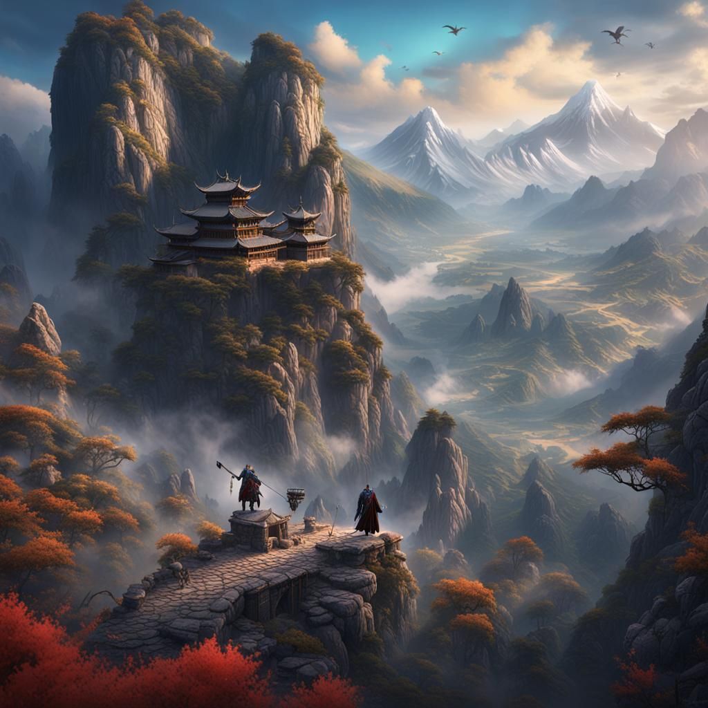 Condor Hero Soaring Over Mountains
