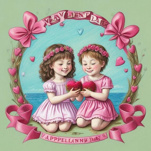 Happy Valentine's Day Postcard with Cupid