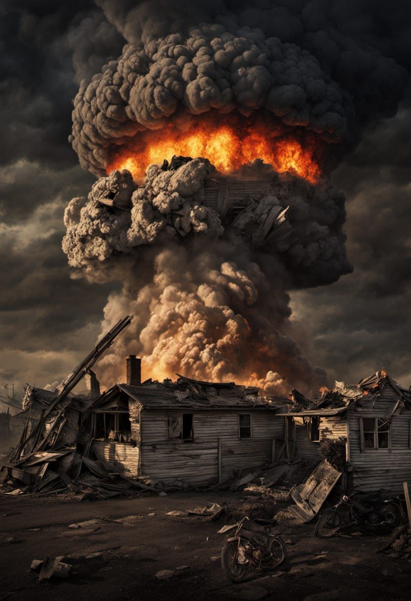 Apocalyptic Fireball Engulfs Earth in Nuclear Wasteland