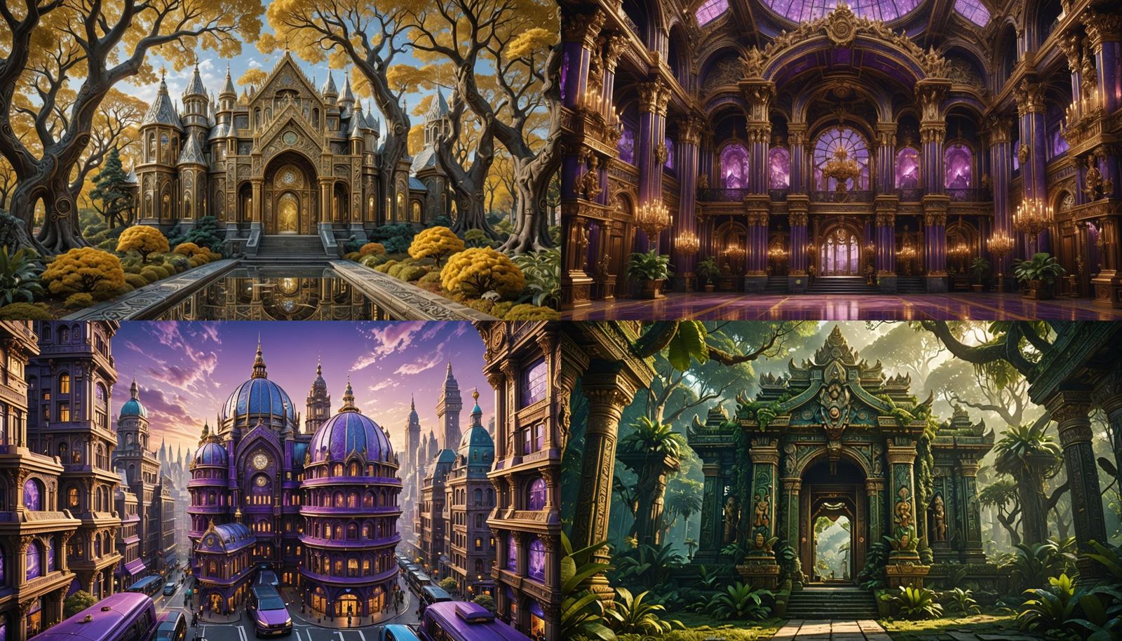 Hyperrealistic Symmetrical Matte Painting in Unreal Engine