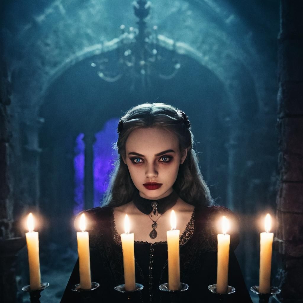 Vampire in Dark Castle: Cinematic Film Still