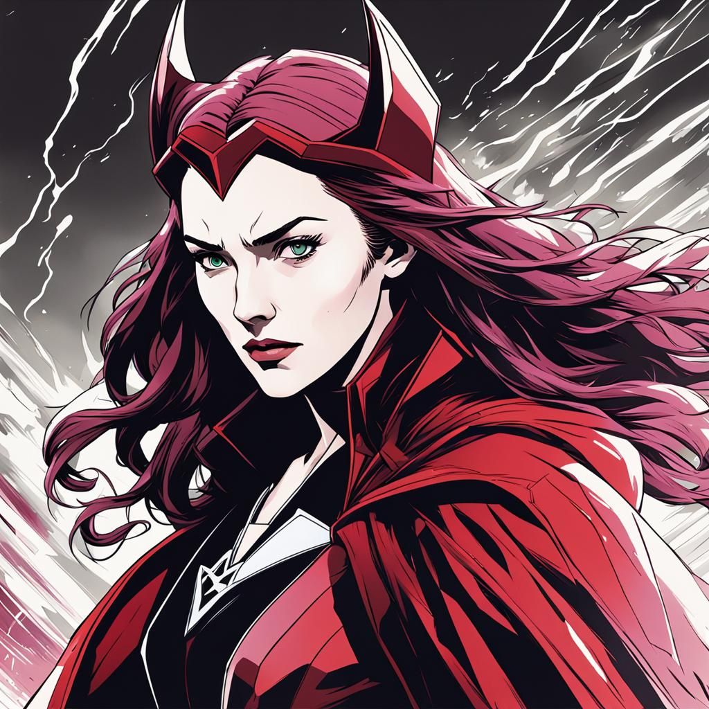 Kate Winslet as Scarlet Witch in Anime Style