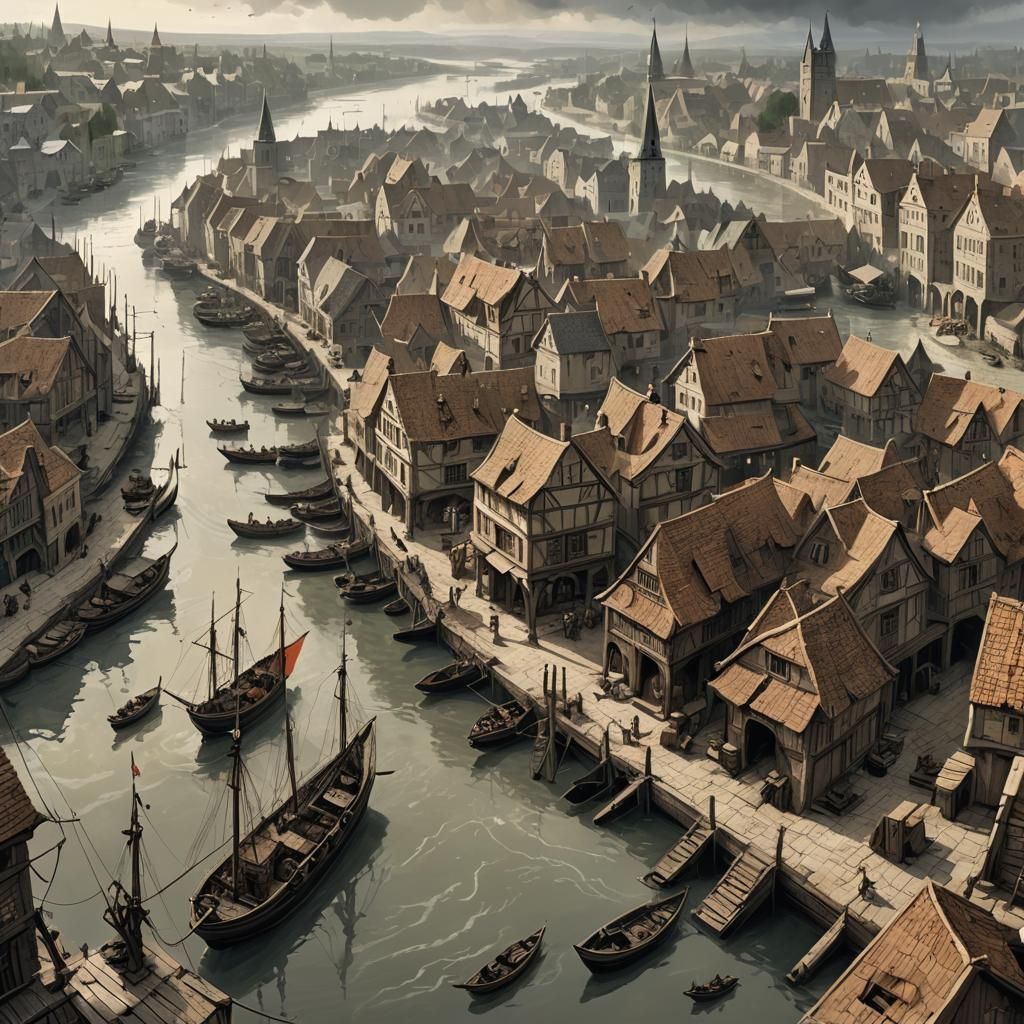 Sinister City of Delberz at the River Delb