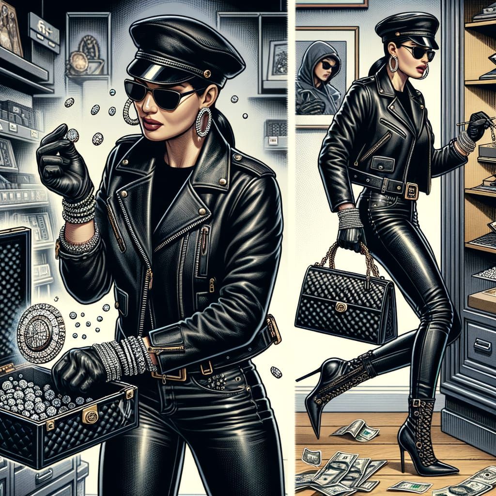 Latina Biker Thief's Daring Jewelry Store Heist