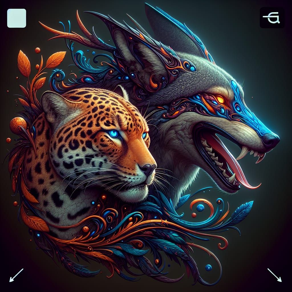Jaguar Coyote Hybrid: Fantasy Concept Art