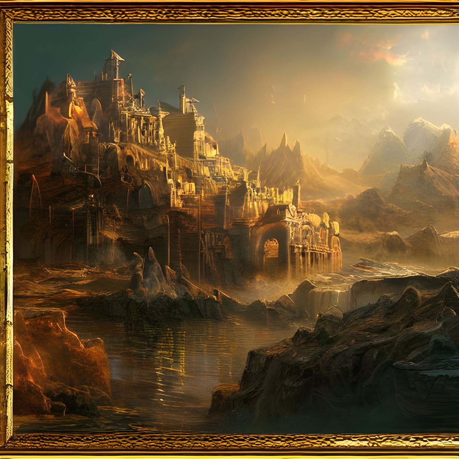 Cinematic Matte Painting of a Forbidden Treasure