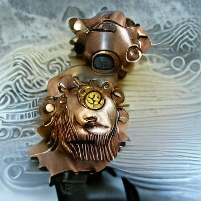 Steampunk Lion Face