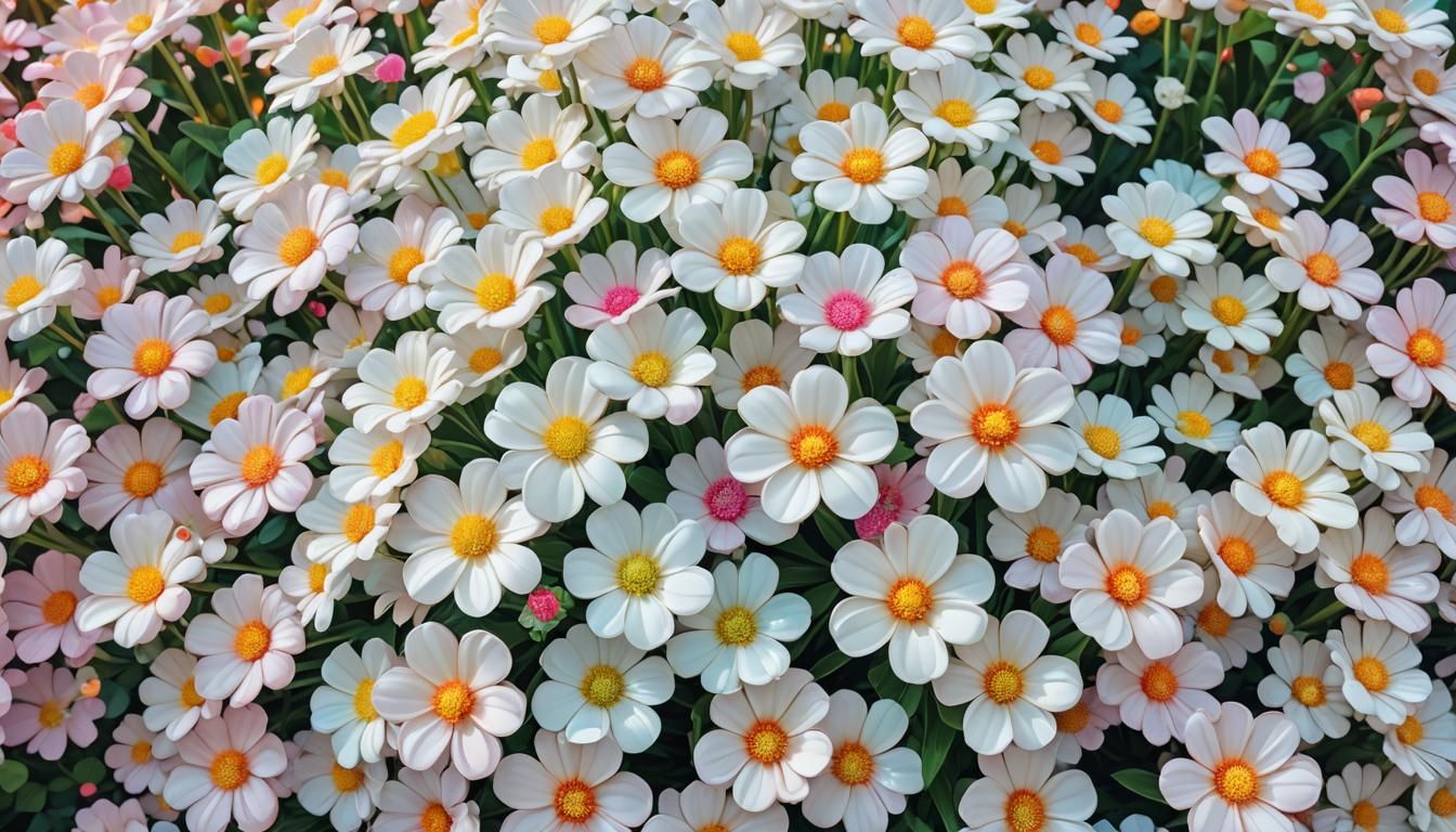 Giant Candyland Flower in a Playful Garden