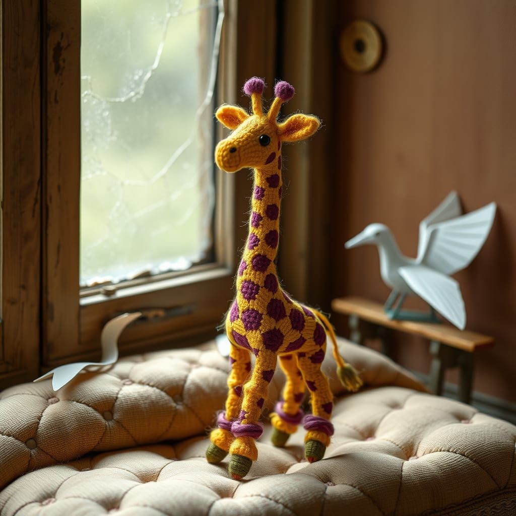 woolen giraffe toy