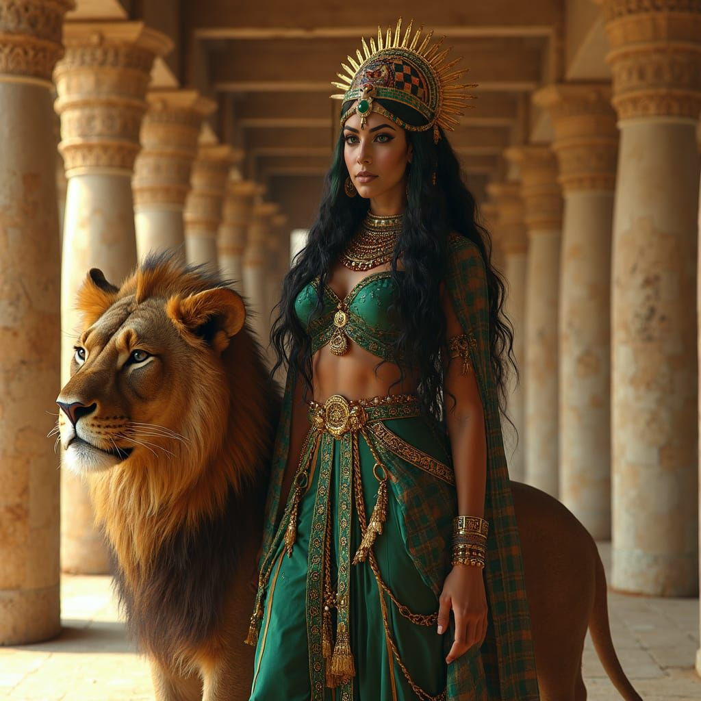 Ancient Egyptian Goddess of Fertility and Strength in Majest...