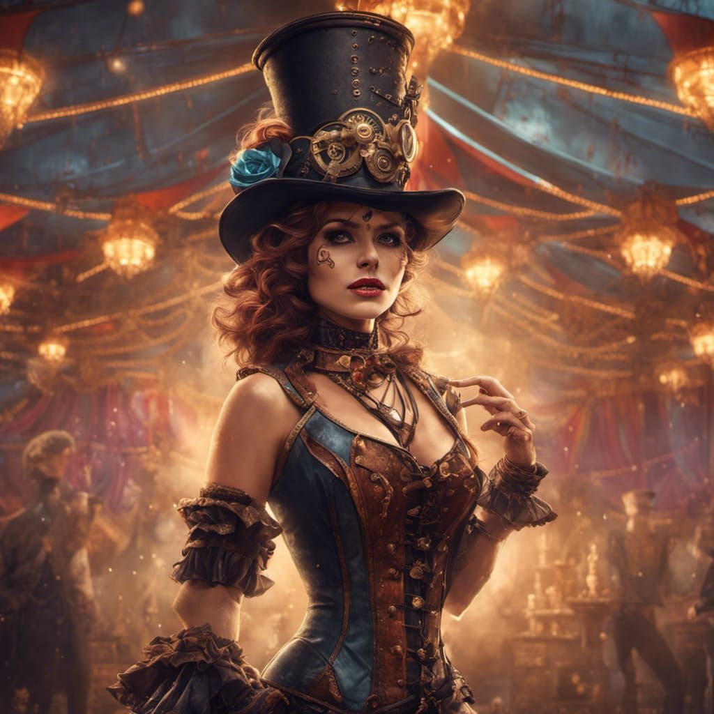 steampunk beautiful circus performer a masterpiece, 8k resolution, dark fantasy concept art, by elisabeth alba, dynamic ...