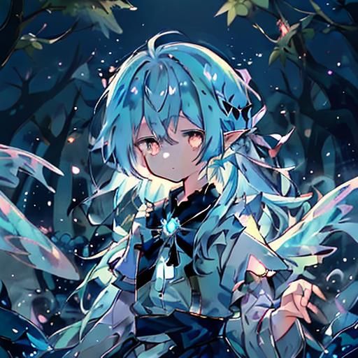 Ethereal Anime Ghost Portrait in Graveyard Mist