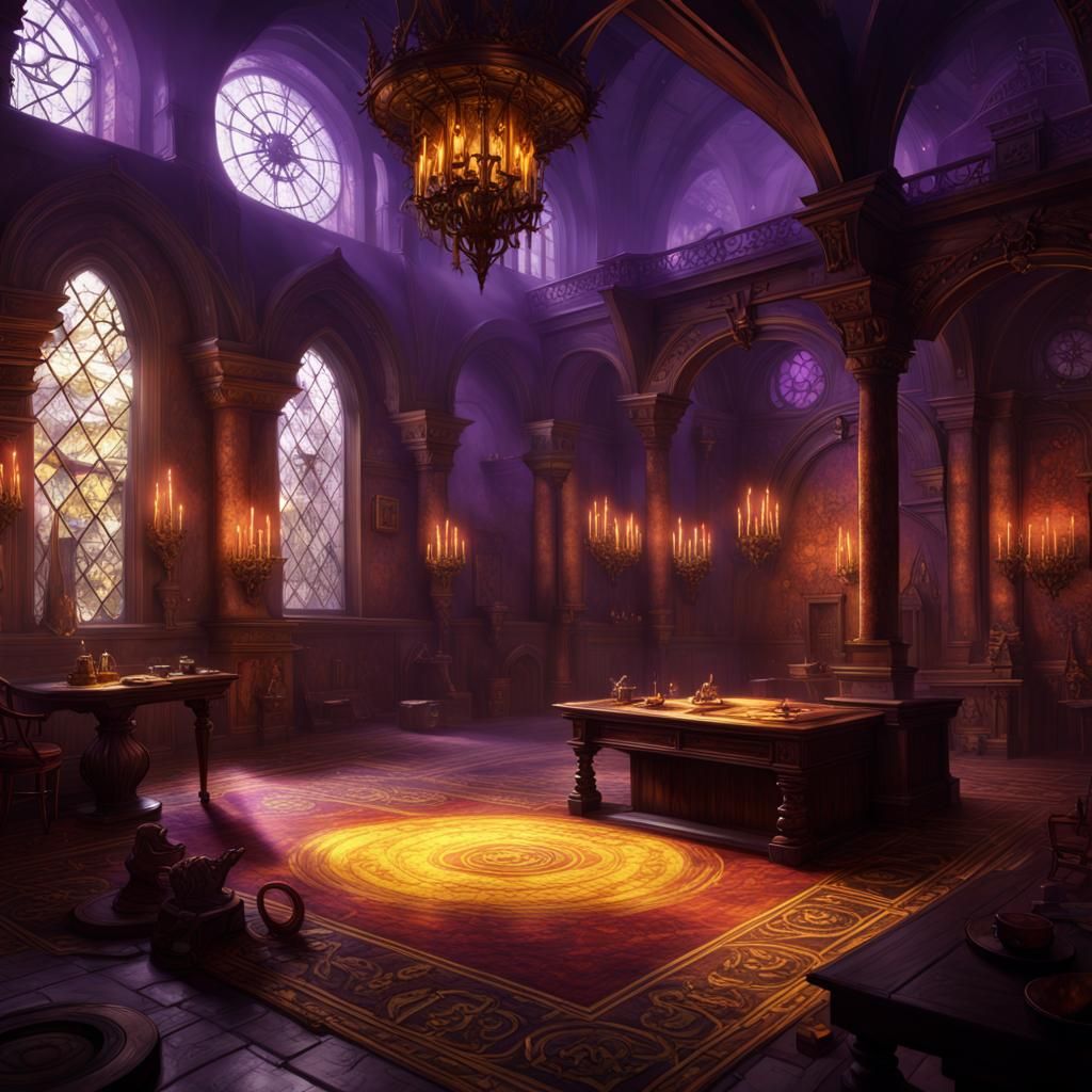 Dark Fantasy Satanist Chamber Battle Map in 8K