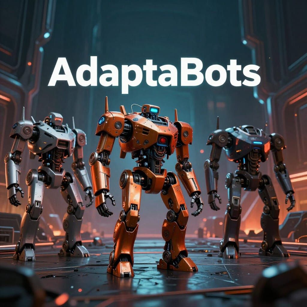 AdaptaBots Game Splash Screen: Dystopian Robots in Stålenhag...