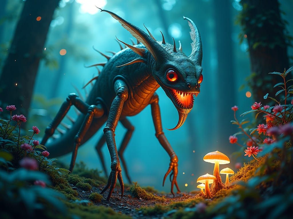 Serpent-Jawed Creature Embodies Nature's Resilience and Gran...