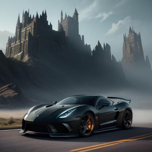 Fantastical Matte Painting of Cool Cars