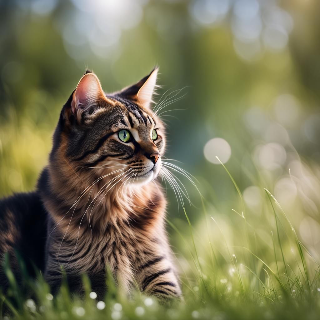Cat Surfing Waves in Sharp Focus Photography