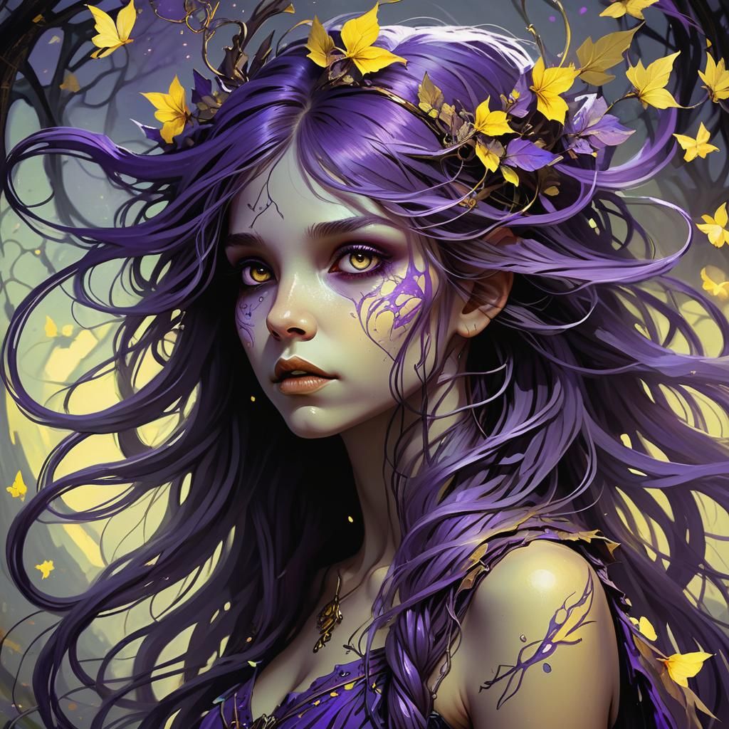 Mystical Faerie in Twilight Forest: Digital Art