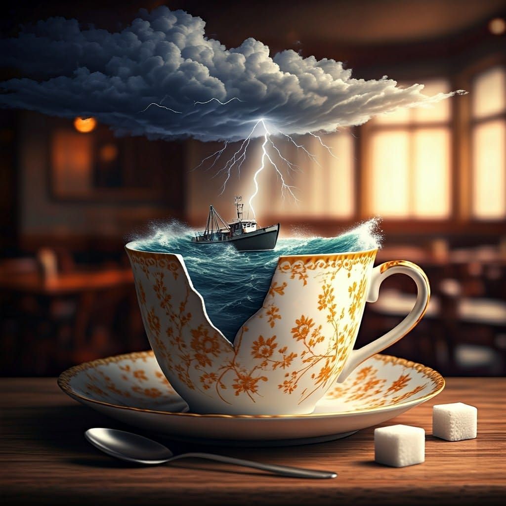 Storm in a Teacup: 3D Digital Art