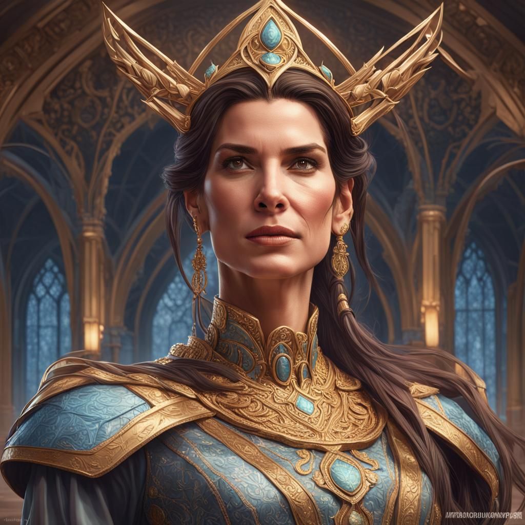 Sandra Bullock as Parcian Princess: Detailed Portrait