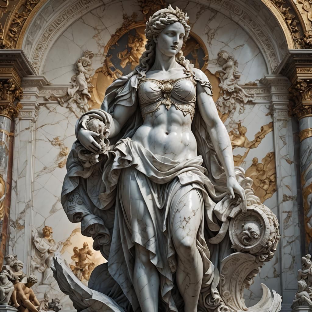 Marble Venus Statue: Epic Cinematic Digital Masterpiece