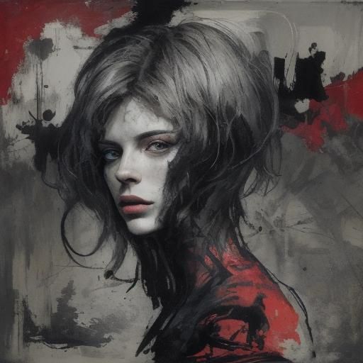 Surreal Portrait in Mixed Media Collage with Vibrant Colors