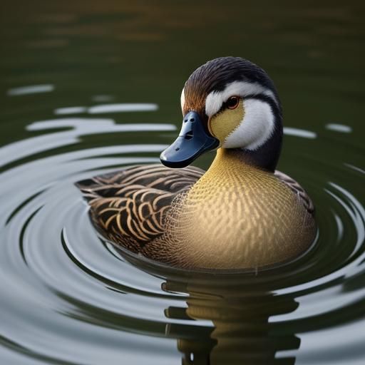 Serene Duck in Golden Morning Light