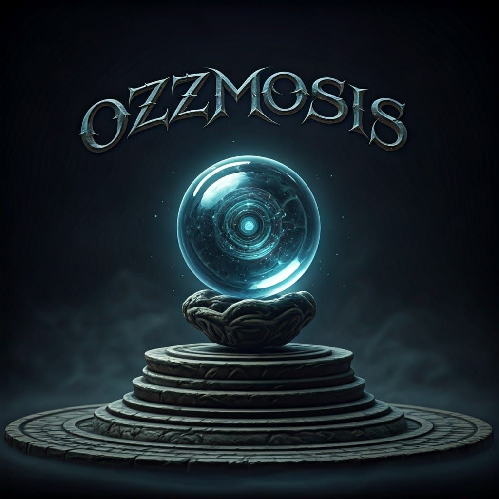 Ethereal Crystal Ball Levitates Amidst Mysterious Mist in Di...