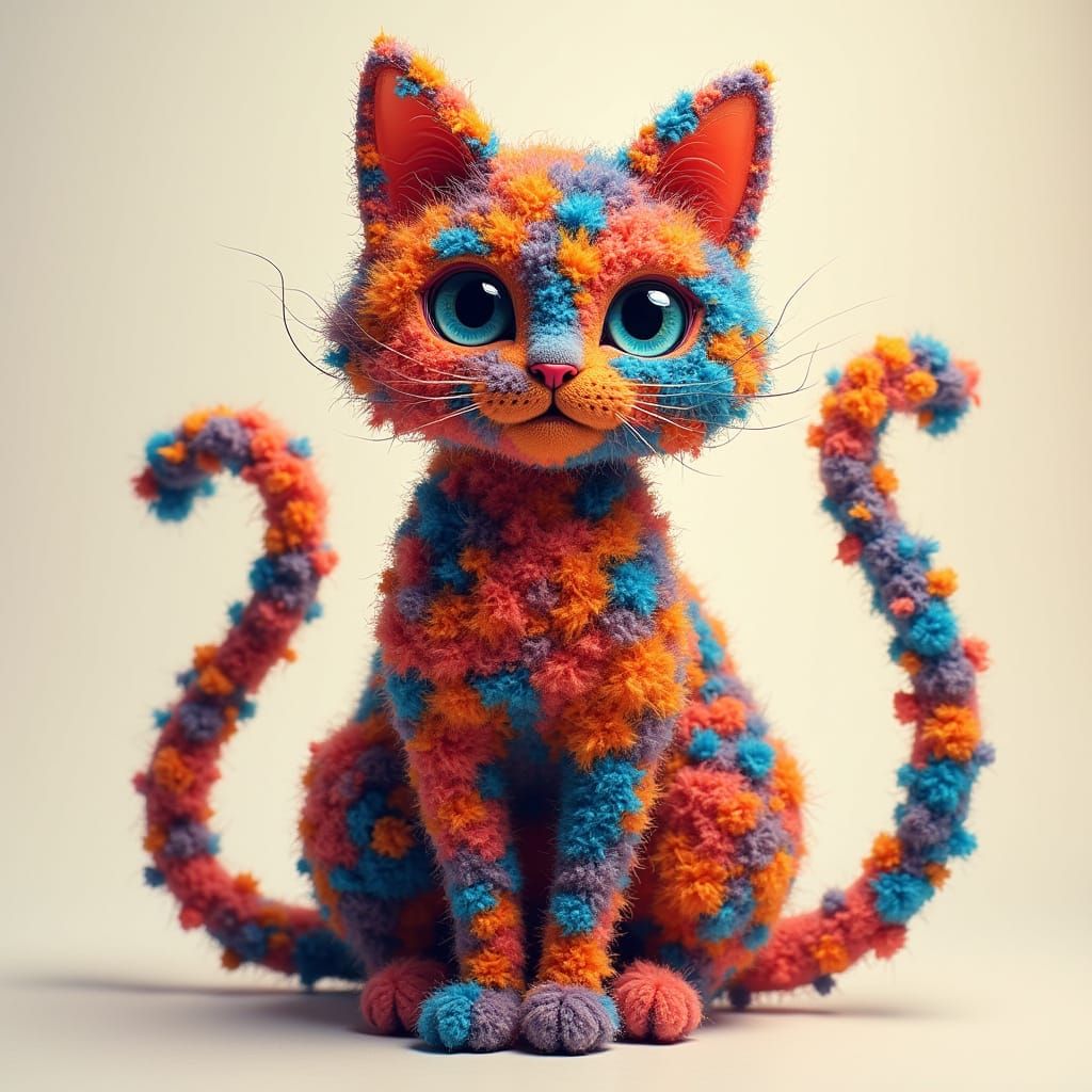 Pom Pom Cat: A Fluffy Feline Creation