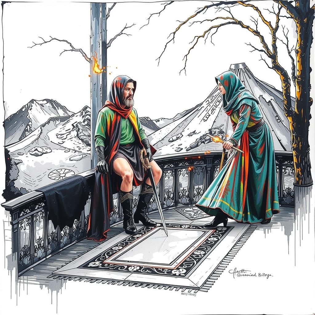 Hyperrealistic Sculpture with Vivid Lighting