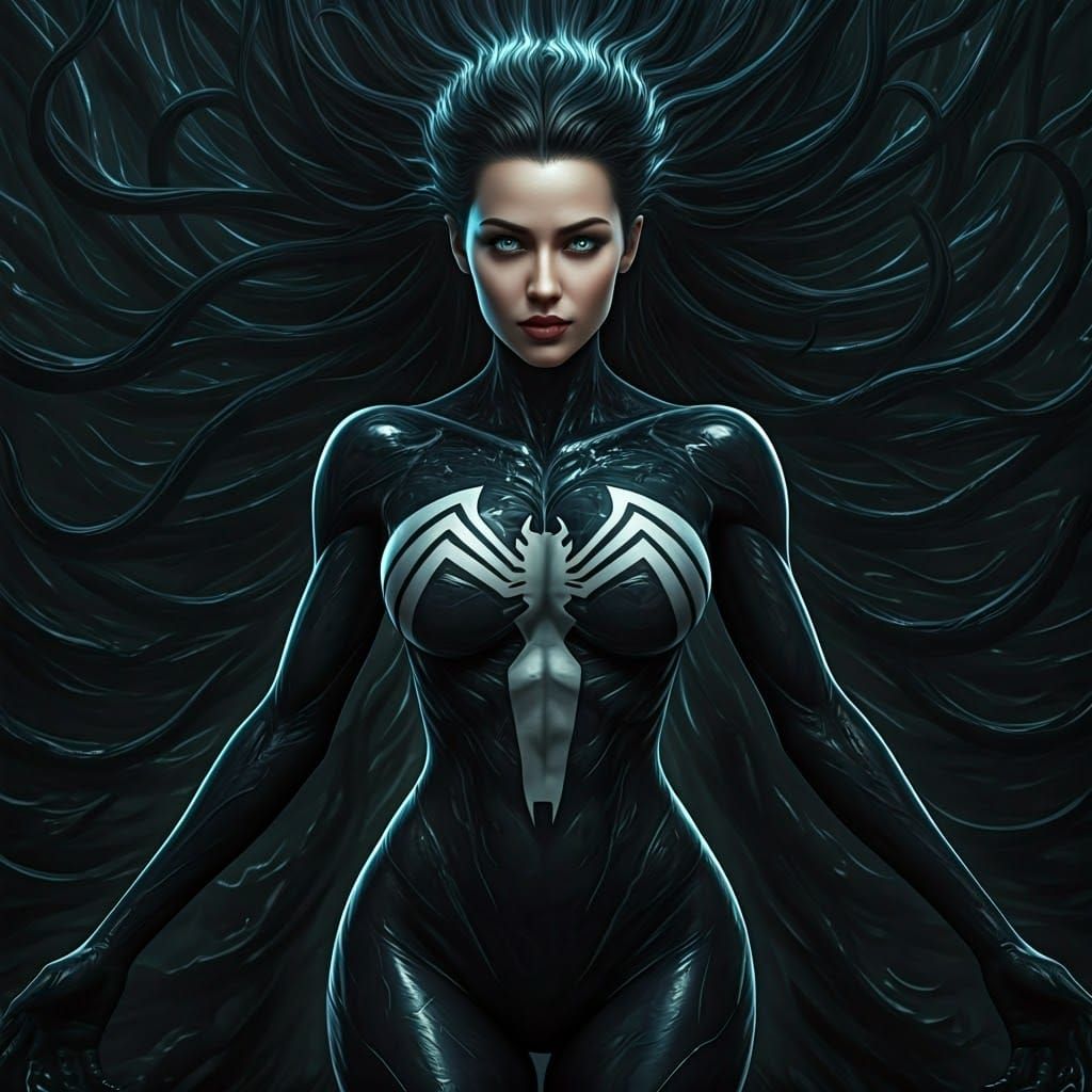 Woman Transforms Into Venom Symbiote in Dark Liquid