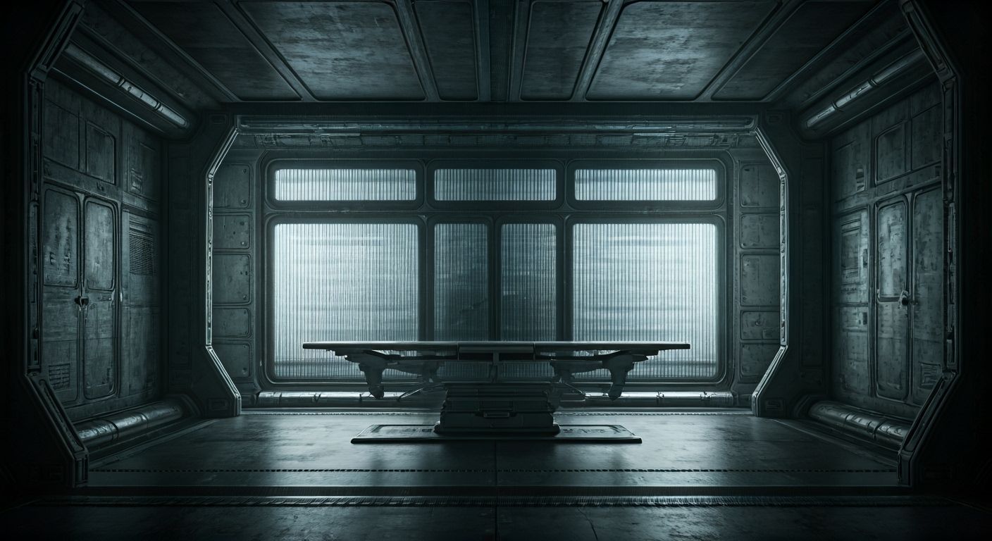 Deserted Facility with Cold, Sterile Atmosphere