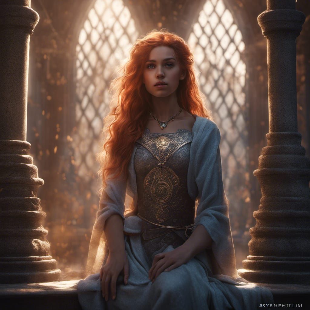 Shallan Davar Portrait with Neon God Rays