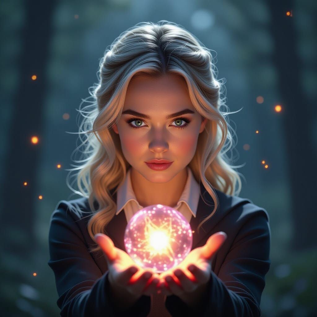 Luna Lovegood Casting Patronus Charm in Studio