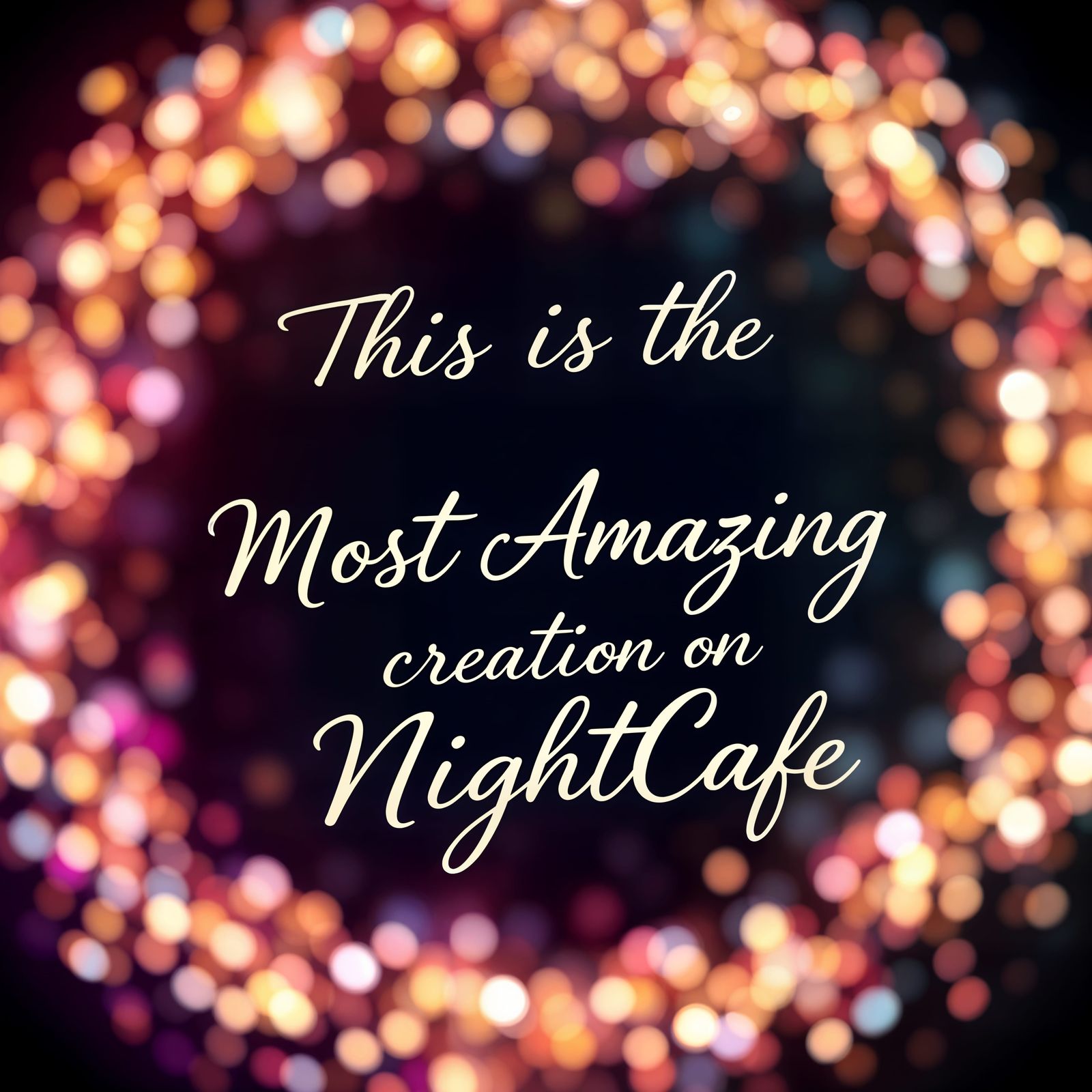 Elegant Calligraphy with Sparkling Bokeh Background