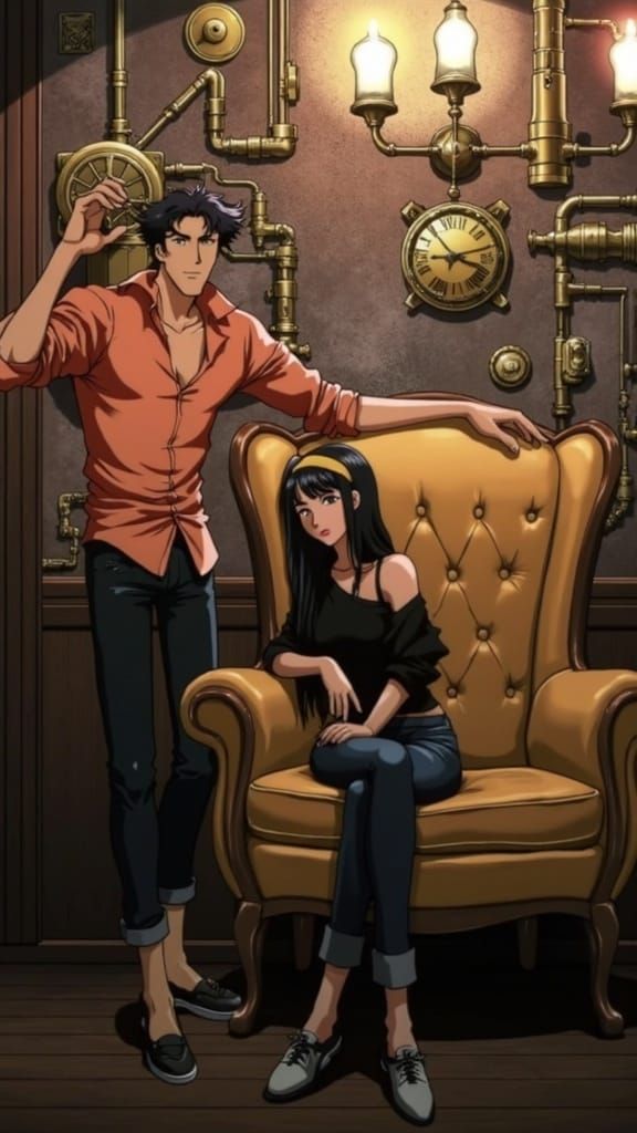 Steampunk Gentleman in Elegant Vintage Setting