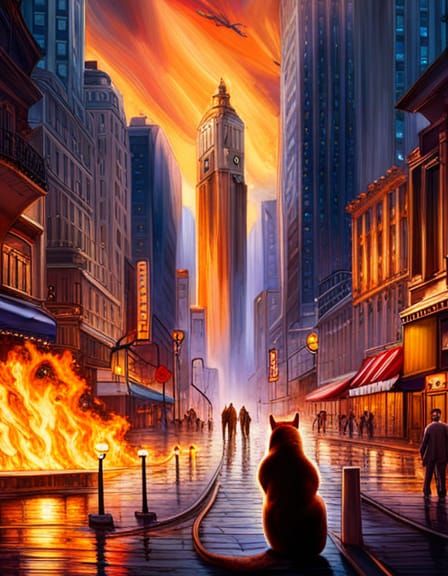 Giant Killer Squirrel Destroys City: Horror Movie Poster