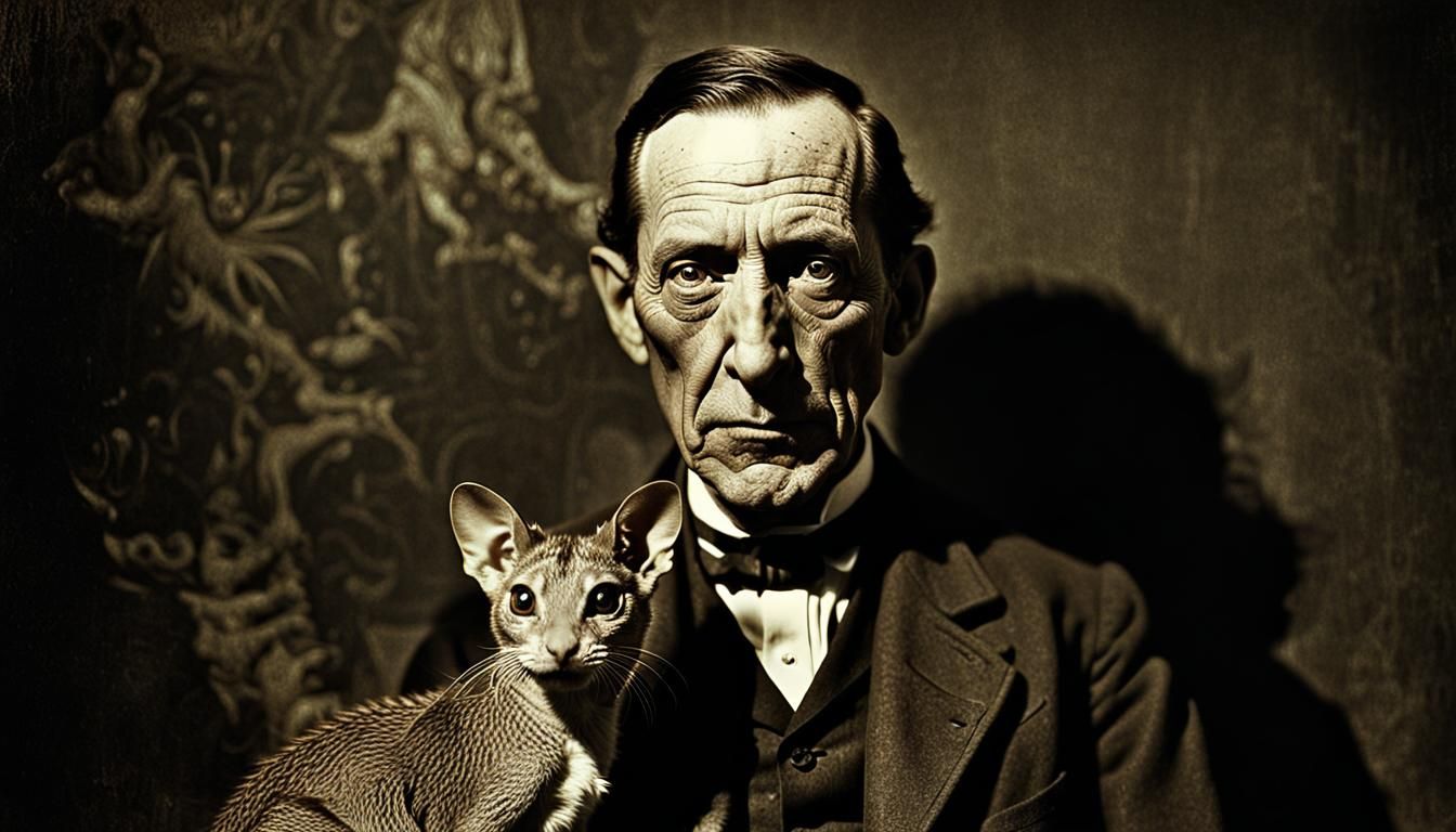 Sinister Sepia Photograph of Grotesque Toddler