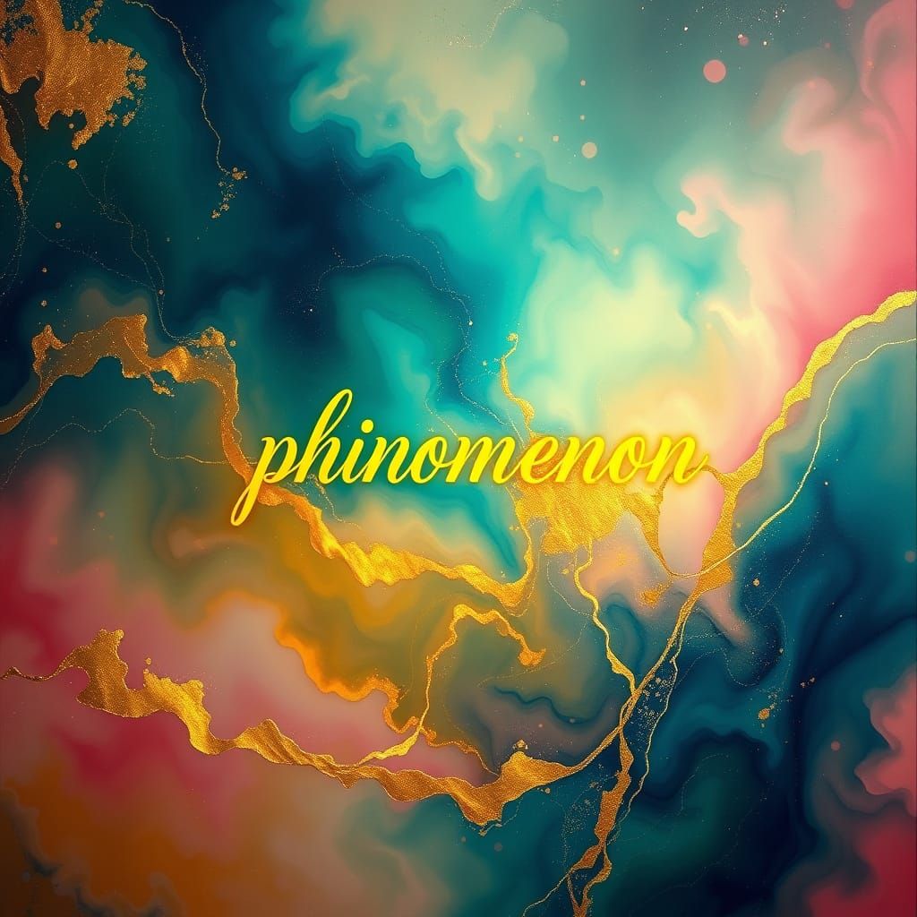 Luminous Abstract Artwork with Flowing Colors