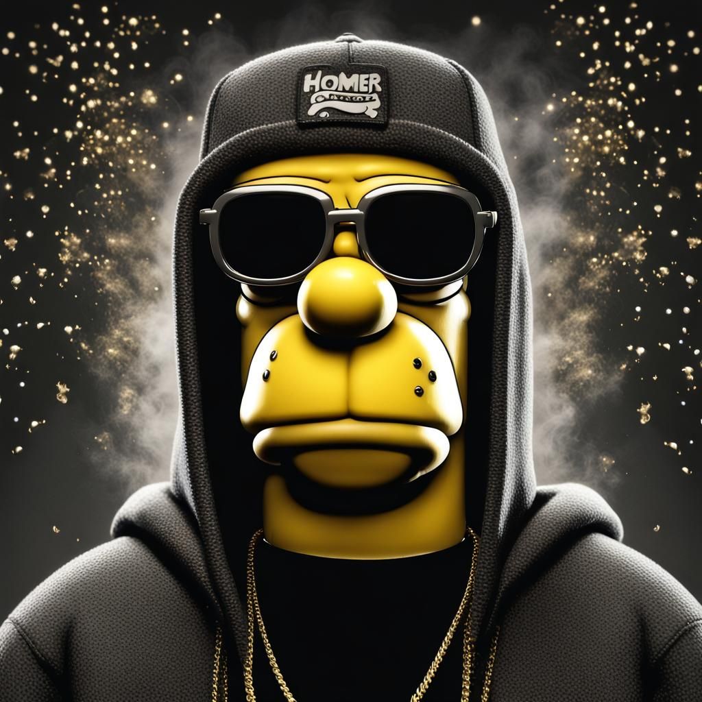 Homer Simpson as Gritty 3D Rendered Character