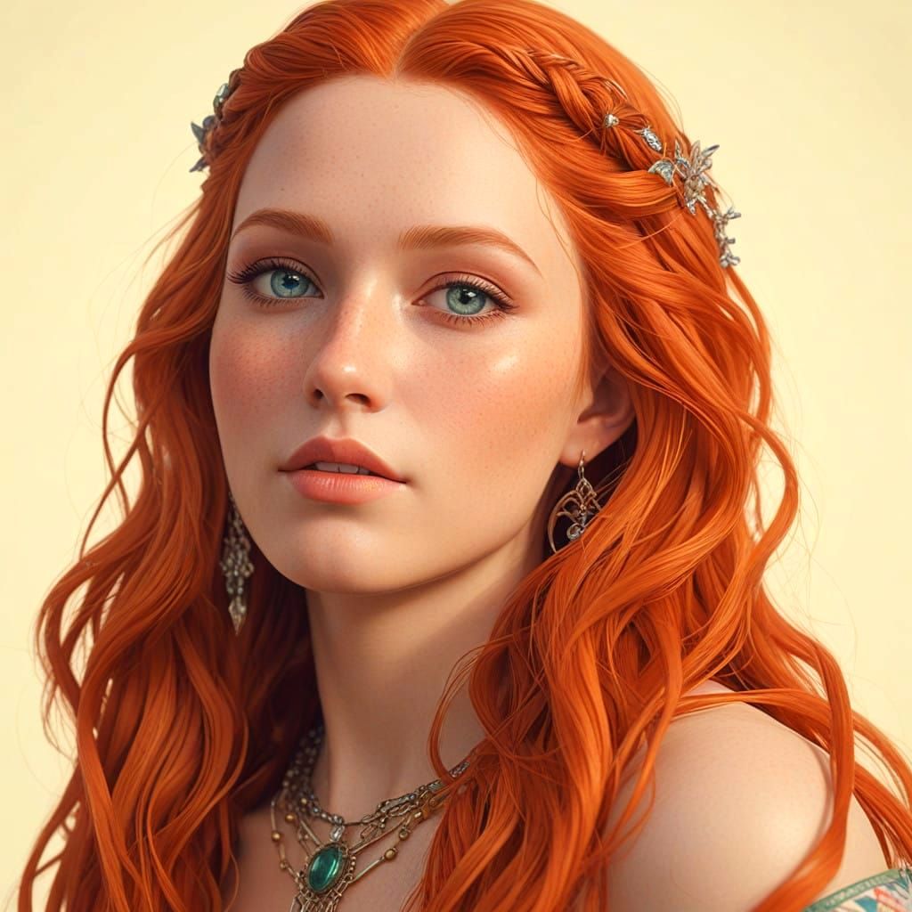 Hyperrealistic Fairy Portrait in Vibrant, Celtic-Inspired At...