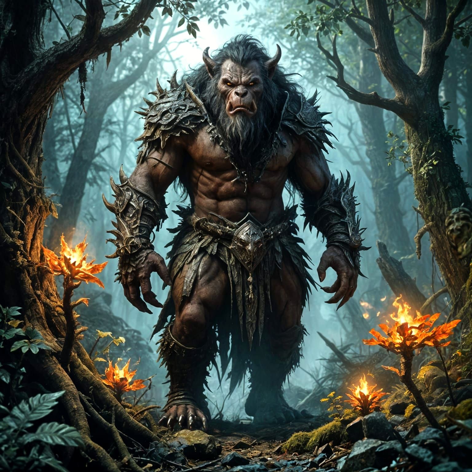 Epic Bugbear Druid Masterpiece in Cinematic Lighting
