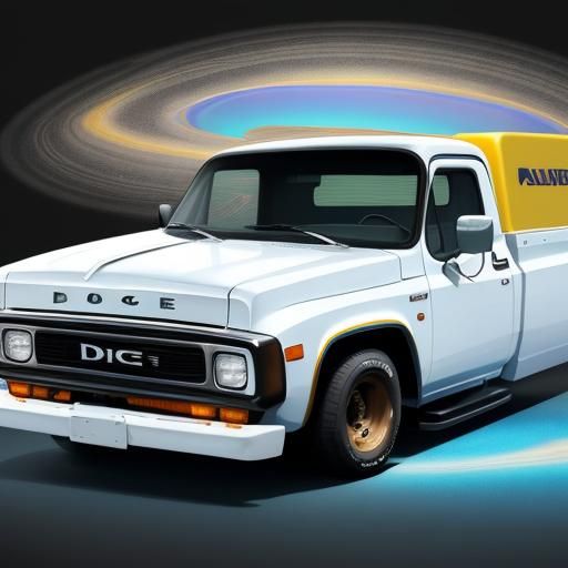 Futuristic 1989 Dodge D100 Racing Truck