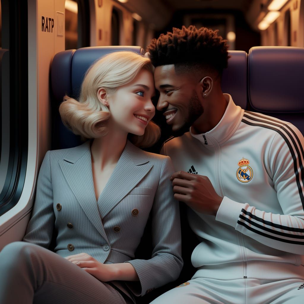 Luxurious Moment on a French Train