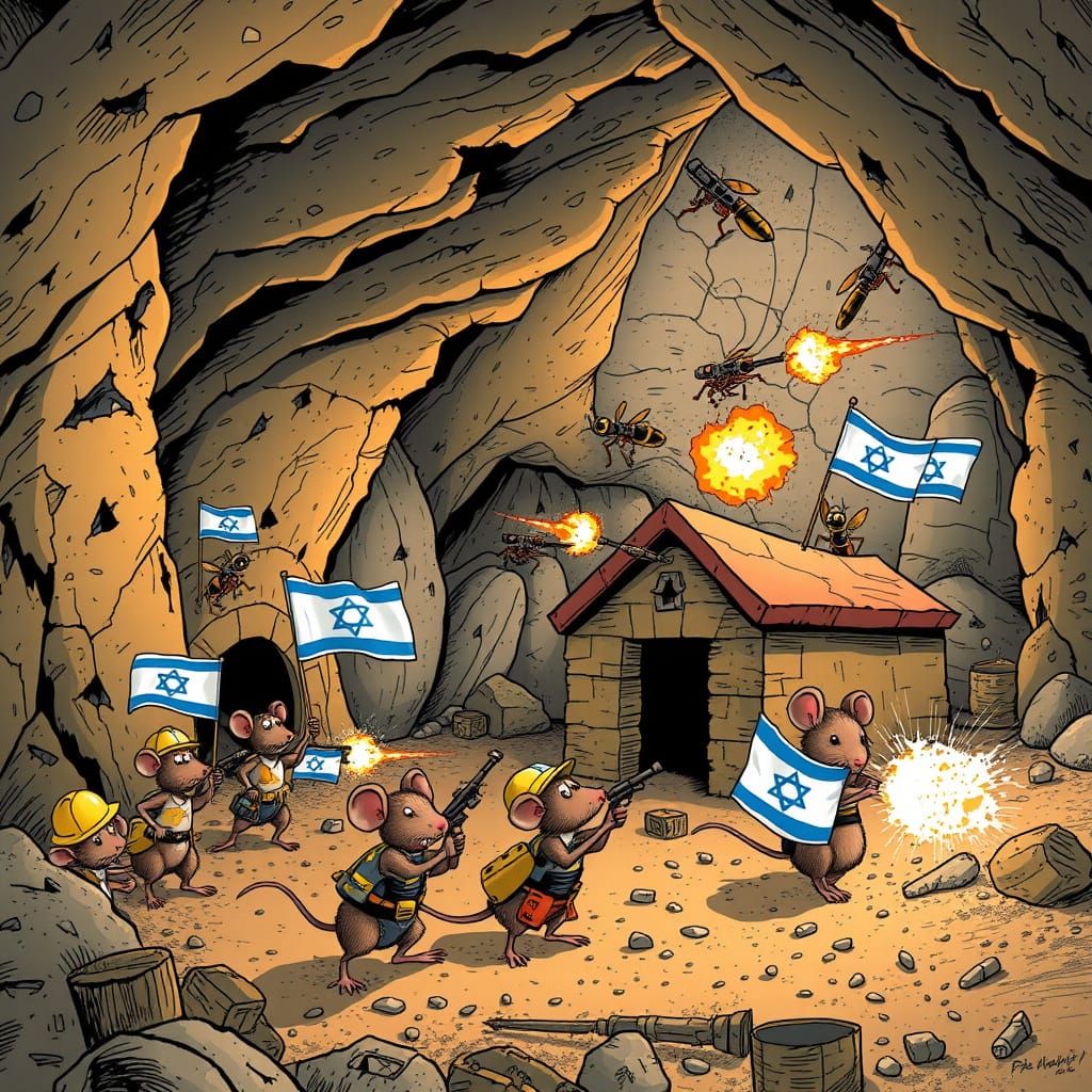 Underground Chaos: Mice vs. Ants in a Whimsical Satirical Sc...