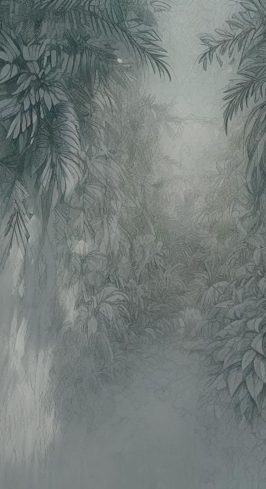 Botanical Ink Drawings of Tropical Paradise Plants